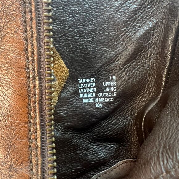 Steve Madden Leather Brown Gold Spike Studded Tarnney Combat Boots Size 7 M - Picture 7 of 10